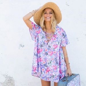 Poppy Daze Lace Up Dress